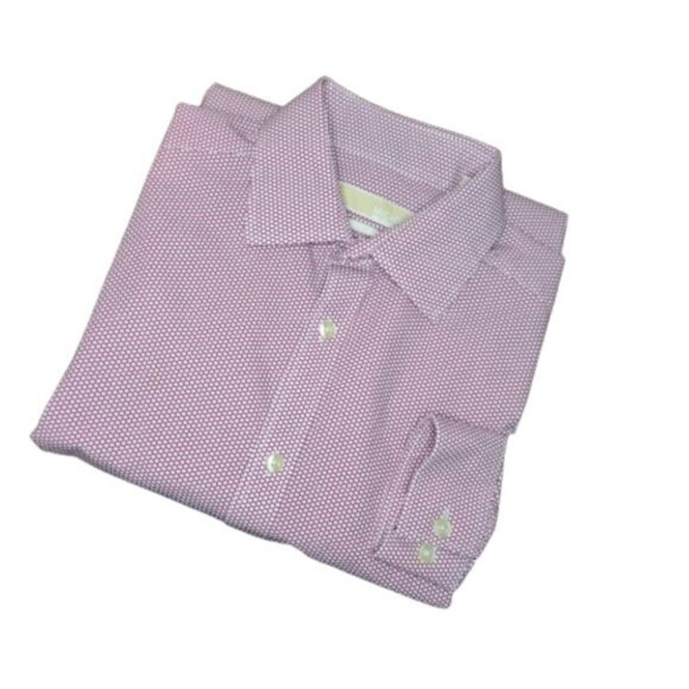 CLEARANCE Michael Kors Men's Red and White Cotton Dress Shirt Size 15.5
